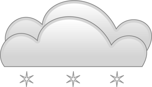 Grafica vectoriala de pastel colorate overcloud semn de zăpadă