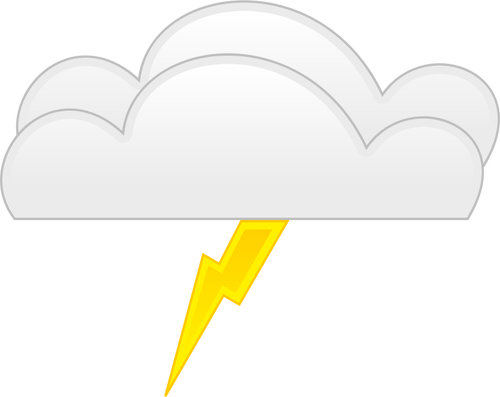 पस्टेल रंग का overcloud गरज साइन वेक्टर छवि