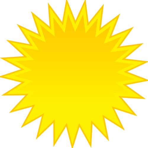 Värillinen symboli aurinkoiselle taivasvektori clipart-kuvalle