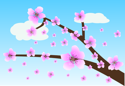 Imagen vectorial de flor de cerezo
