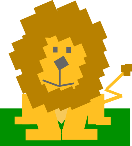 Leão de animais dos desenhos animados