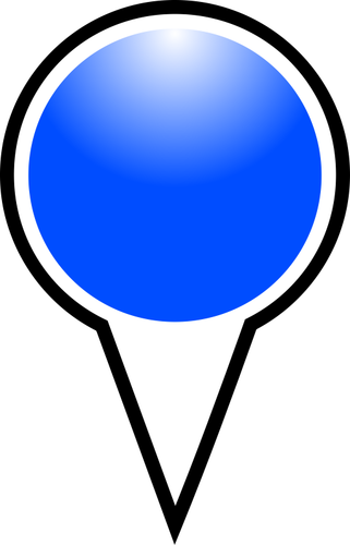 Карта указатель синий цвет векторные иллюстрации