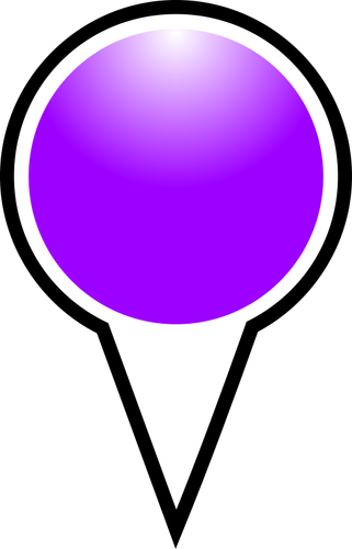 Карта указатель фиолетовый цвет векторные иллюстрации