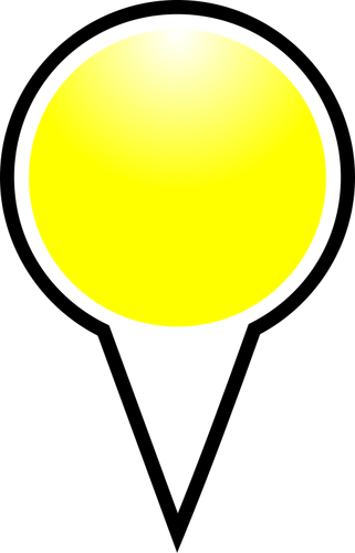 Carte image vectorielle de pointeur couleur jaune