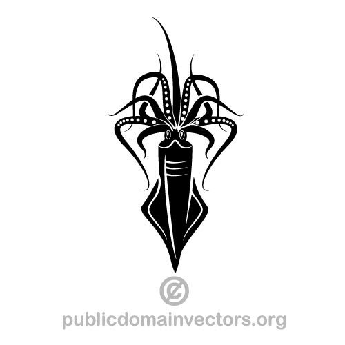 Squid vektor ClipArt