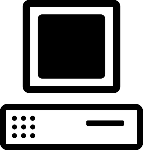 Datorn bas och bildskärmen
