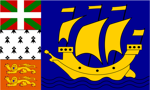 Flagge von Saint-Pierre-et-Miquelon Region Vektor-ClipArt