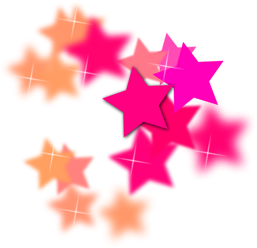 3D flying stars vector image