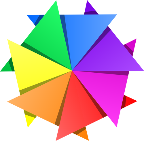 Ilustraţie vectorială multicolore Star