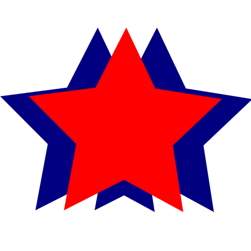 Červené a modré hvězdy