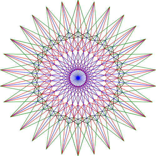 Geometriska star art vektor ClipArt