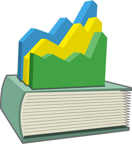 Statistik s buku vektor gambar