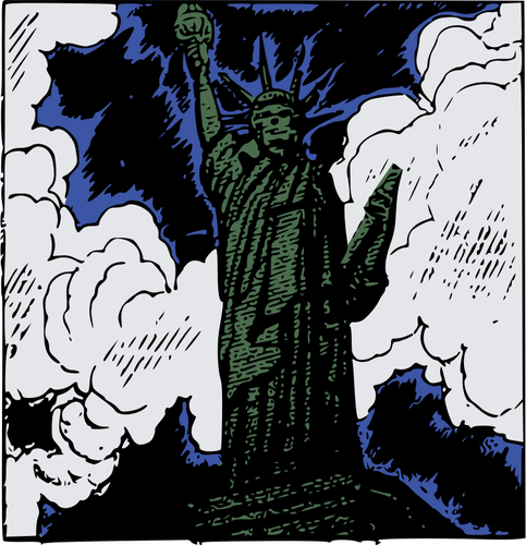 Standbeeld van Liberty cartoon