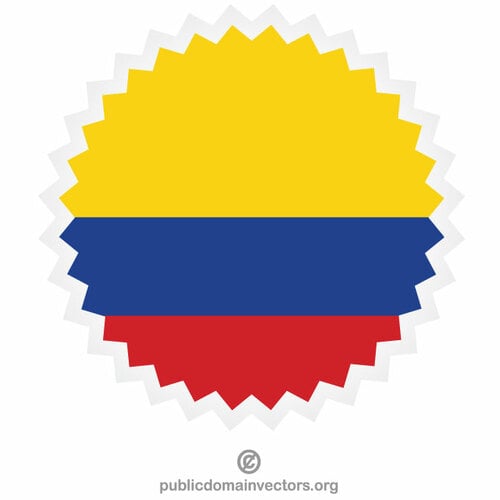 콜롬비아 국기 스티커 기호