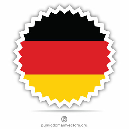Duitse vlag ronde sticker