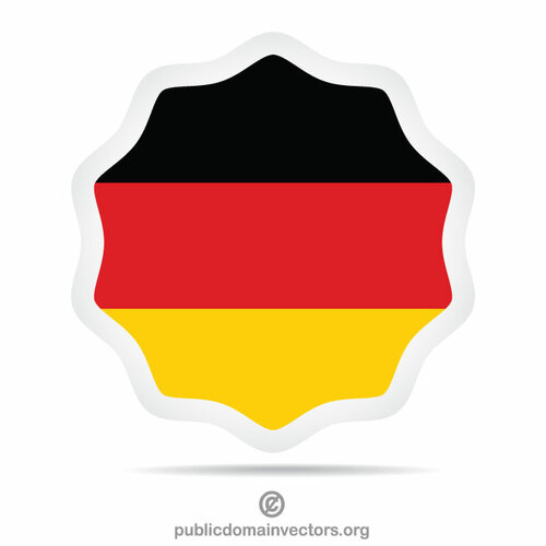 German flag sticker clip art