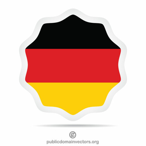 Deutsche Flagge Aufkleber ClipArt