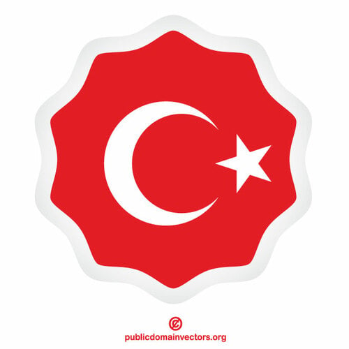 トルコ国旗ステッカークリップアート