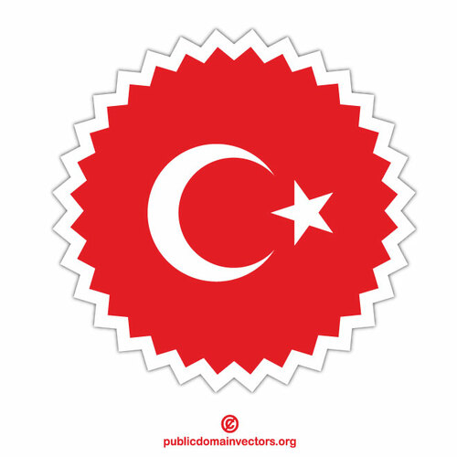 Autocolant steagul turc