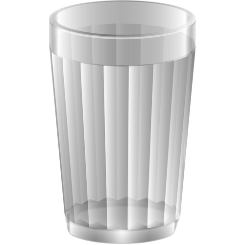 Vaso de agua vacío vector de la imagen