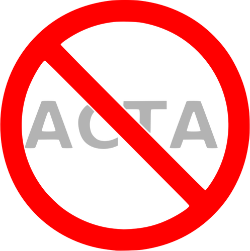 Fermare ACTA ora segno ClipArt