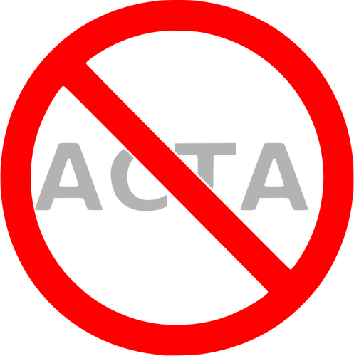 Stoppa ACTA nu tecken ClipArt