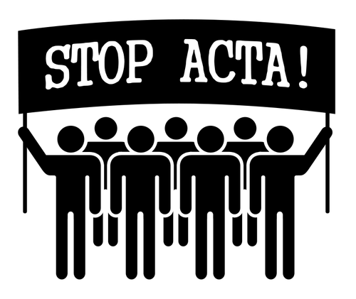 ACTA 중지 기호 벡터 일러스트 레이 션