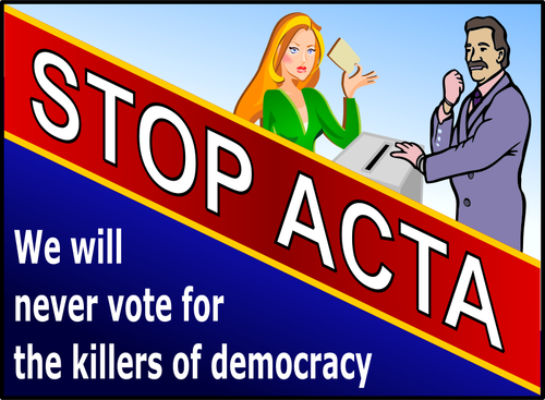 Stop ACTA vector clip art