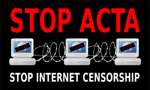 Stop ACTA vector illustraties