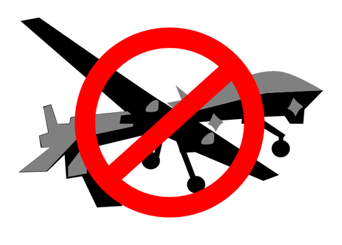 Stop Drone aanvallen Vector Graphics