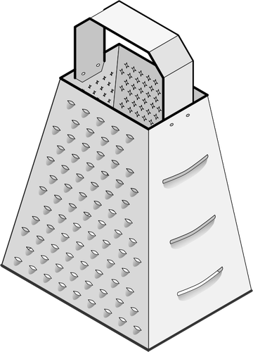 Vector dibujo de rallador de queso