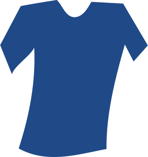 Vector afbeelding van lege blauwe gekanteld t-shirt