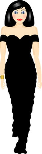 Stilvolle Frau Vektor-ClipArt