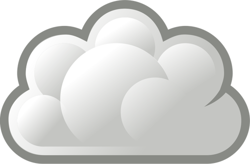 Nube gris icono vector de la imagen