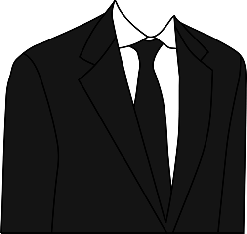 Black suit jacket vector illustration