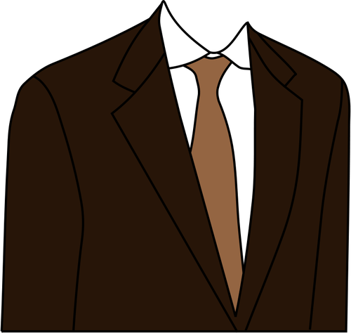 棕色西装夹克向量剪贴画