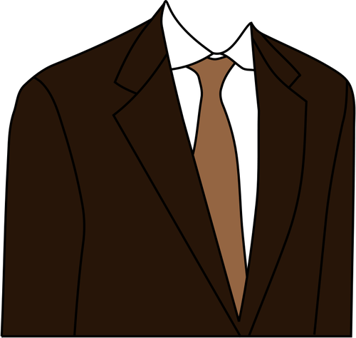 Brown suit jacket vector clip art