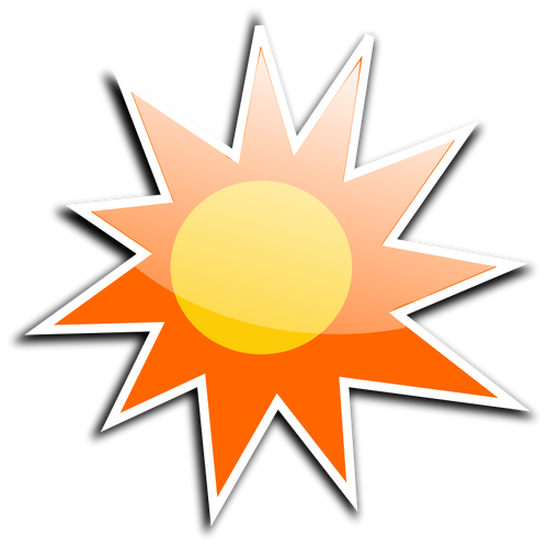 Оранжевое солнце векторное изображение