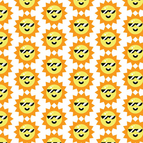 Smiling sun repetitive pattern