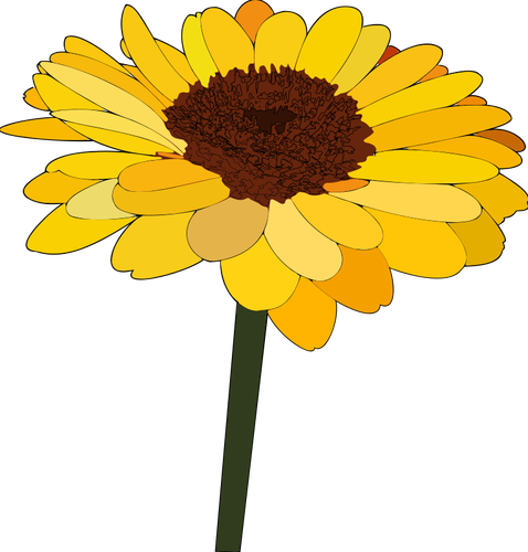 Dibujo vectorial girasol