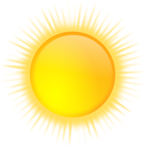 Grafica vectoriala de prognoza meteo culoare simbol pentru cerul luminos însorită