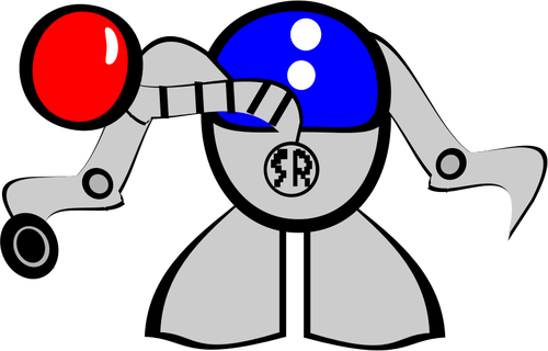 Morsomme sci-fi robot vektorgrafikk