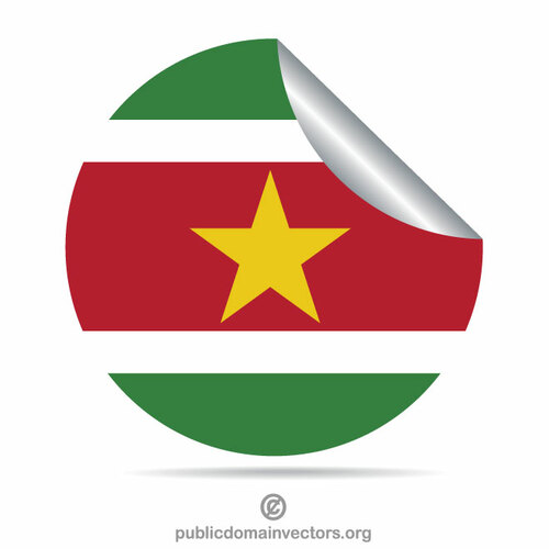 Suriname vlag peeling sticker