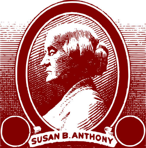 Susan B Anthony portre vektör görüntü