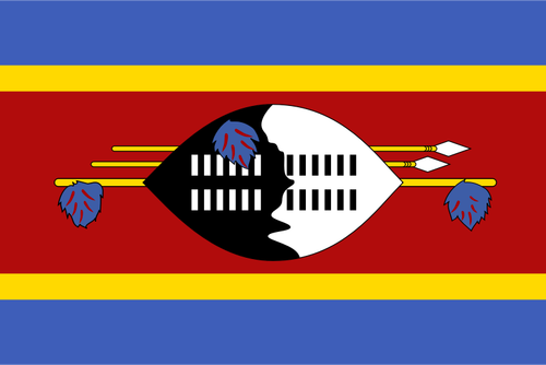 Bandiera del Regno dello Swaziland vettoriale illustrazione