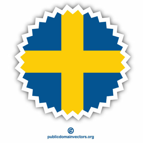 Sticker Swedish flag