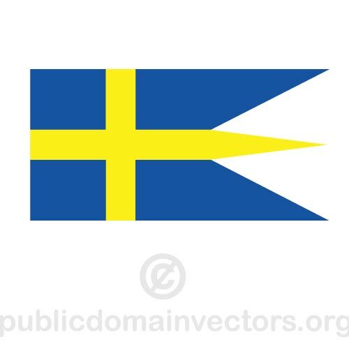 Swedish naval vector flag