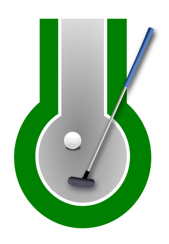 Mini golfe sinal vector imagem