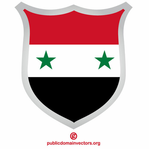 Syrische Flagge Wappen