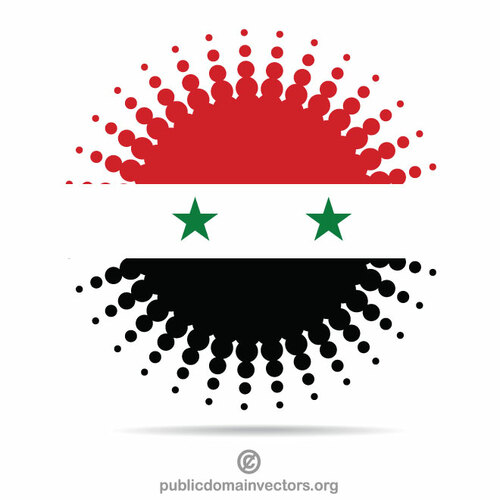 Syrische Flagge Halbton-Effekt